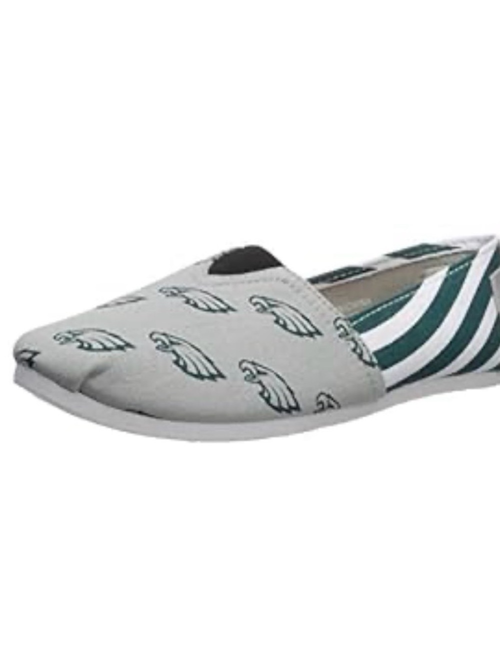 FOCO Philadelphia Eagles NFL Logo Ladies Fashion Slip On Canvas Shoe XL